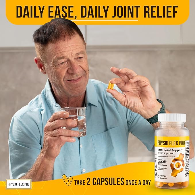 Total Joint Support Supplement - Joint Supplements for Men | Glucosamine Chondroitin Selenium &amp Bromelain | 60 Capsules Joint Supplement Made in USA