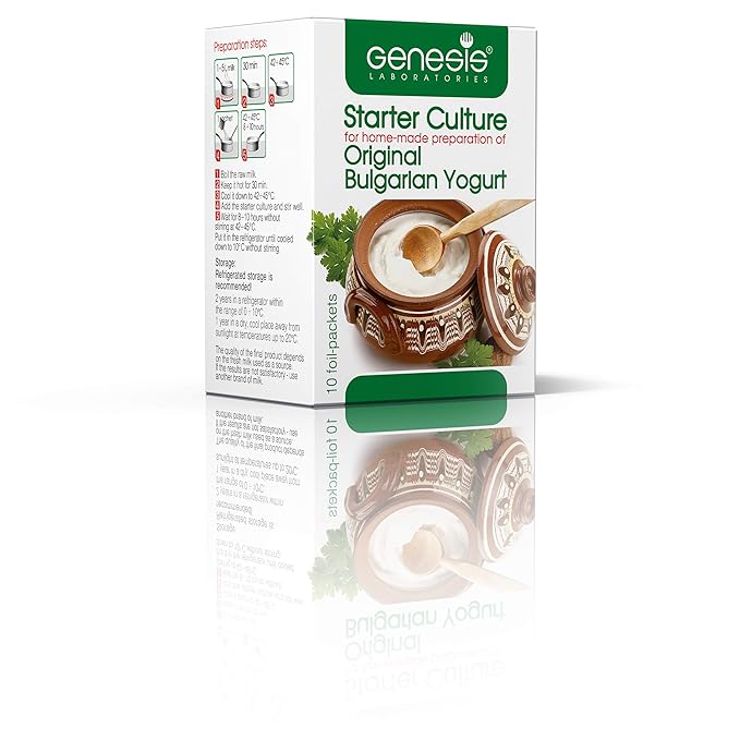 Bulgarian Yogurt Starter Culture Natural Probiotic Yogurt Culture Starter Homemade Yoghurt Starter up to 50 Liters Lactobacillus bulgaricus 10 sachets