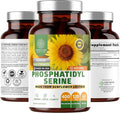 Number One Nutrition Premium Phosphatidylserine 400mg Derived from Sunflower Lecithin to Help Support Memory Focus &amp Cognition Naturally Soy Free 120 Veg Caps