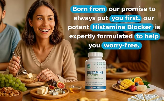DAO Supplements Histamine Blocker – Advanced DAO Enzyme Formula and Vitamin C for Histamine Digest &amp Intolerance Support – Diamine Oxidase DAO Supplement 30 Capsules