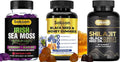 Sakoon nutrition Black Seed Oil Gummies Bundle – Black Seed Oil Irish Sea Moss &amp Shilajit – Superfood Antioxidants for Immune Support Digestion Joints Hair &amp Skin – 3 Pack 180 Gummies