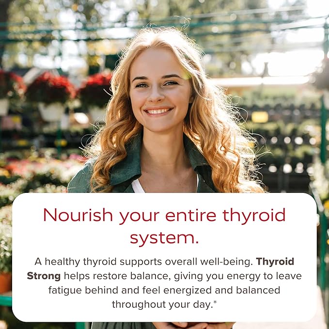 Redd Remedies Thyroid Strong Supports Healthy Thyroid Function and Balance 60 Vegan Capsules