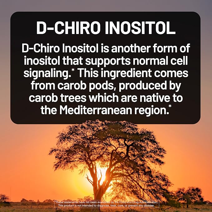 NatureWise Myo-Inositol &amp D-Chiro Inositol Supplement for Women - Fertility Supplements for Women - Ideal 40:1 Ratio - Myo Inositol 2000mg - Non-GMO Vegan USA Manufactured - [30-Day Supply]
