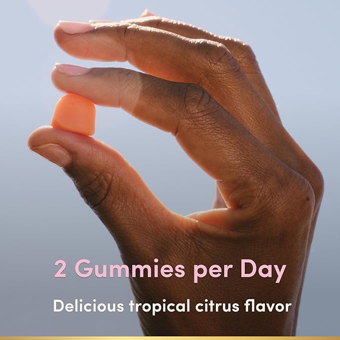 Nature's Bounty Optimal Solutions HairSkin and Nails Collagen Pectin Gummies100 mg Collagen &amp 2500 mcg Biotin Per ServingNo Stick GummyTropical Citrus Flavor100 Total Servings200 ct (Pack o