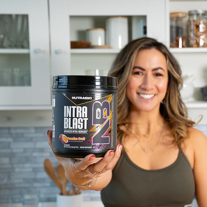 NutraBio Intra Blast Bcaa Powder Amino Acid Supplement Electrolyte &amp Hydration Blend Intra Pre Workout &amp Muscle Recovery 20g Eaa Amino Acids Powder 5g Glutamine- Passion Fruit 30 Serving