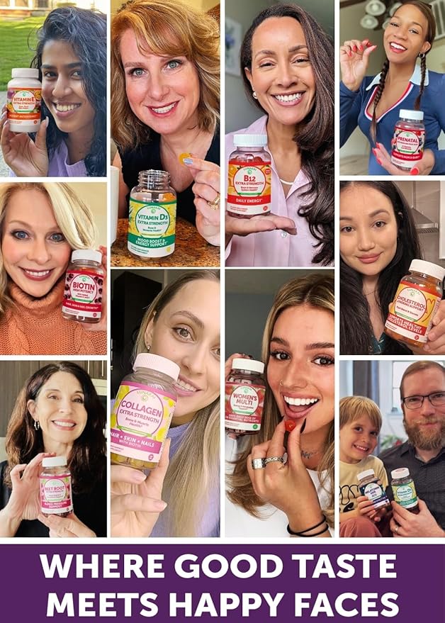 Lunakai USA Made Collagen &amp Multivitamin Gummies Bundle for Women 50+ – Supports Skin Hair Nail Joint Heart Bone &amp Immune Health – 60ct Each