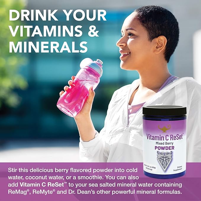 RnA ReSet Vitamin C Reset – Berry-Flavored Vitamin C Powder with Potassium &amp Fruit Blend 14.81 Oz (60 Servings)