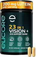 Premium Eye Vitamins – 200 mg Lutein and Zeaxanthin Supplement – Clear Vision &amp Eye Health Support* – 23 in 1 Complex with Lutein Zeaxanthin Vitamins &amp Minerals – 60 Veg Caps