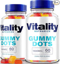 NutraRize (Pack of 2 Vitality Gummy Dots All Natural 500MG Supplement for Overall Wellness Official Reviews (120 Gummies)