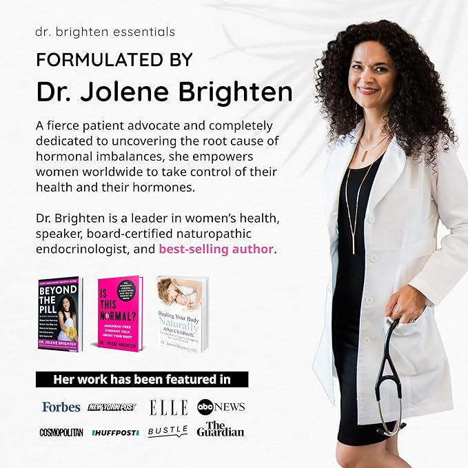 Dr. Brighten Women’s Probiotic - Probiotics Prebiotics with Antioxidants &amp Sunfiber for Healthy Hormones Balanced Female Microbiome Ovaries and Immune Health - 60 Capsules