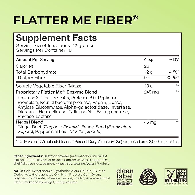 HUM Nutrition Flatter Me Fiber + Dream Team Magnesium Powder Bundle – Digestive Support Fiber &amp Magnesium Bisglycinate Drink Mix with L-Theanine &amp Tart Cherry Cherry Lemon 2-Product Wellness
