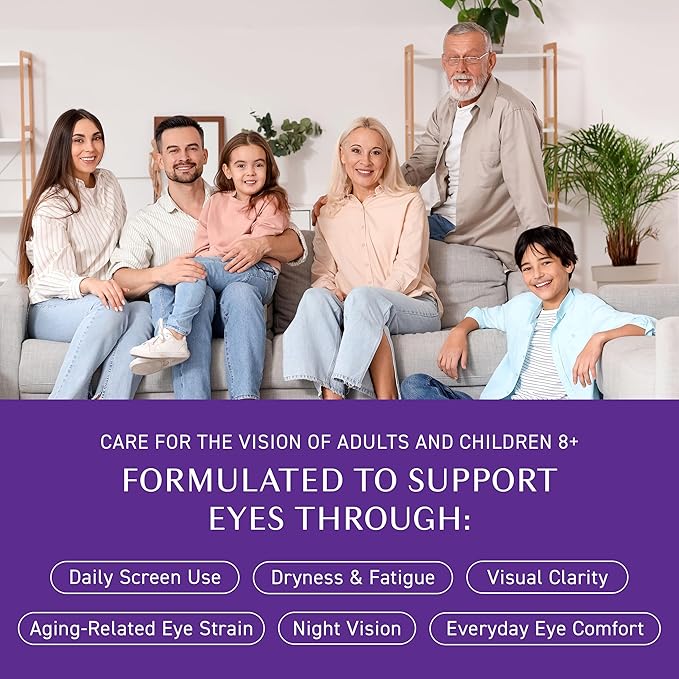 Umeken Eye Clear Dietary Supplement Blueberry Extract Lutein Zeaxanthin Ginkgo Vision Supplements for Adults Eye Vitamins 2 Months Supply 120 Tablets Pack of 120