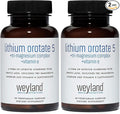 Lithium Orotate 5mg + Tri-Magnesium Threonate Taurinate Malate + Glycine + Vitamin E 60 Vegetarian Capsules (Pack of 2)