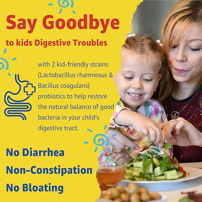 Kids Multivitamin Gummies with Iron Sugar Free Kids Daily Vitamins + Probiotics Algae Omega 3 (EPA/DHA) A C D Methyl B12 Folate B6 Zinc Biotin for Healthy Growth Immune Support 60 Count