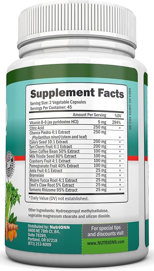 NutriONN Pumpkin Seed Oil Softgels &amp Uric Acid Support Capsules Combo - Targeted Support for Kidney Health &amp Uric Acid Management