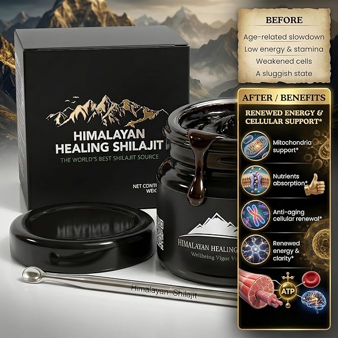 Gold Grade Himalayan Shilajit Resin For Men &amp Women | 500MG Max Potency | Lab Tested 100% Organic Shilajit With 85+ Trace Minerals &amp Fulvic Acid For Focus Energy And Immunity 30 Gram