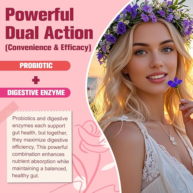 Totaria (2 Packs) Probiotics for Women 120 Billion Women Probiotic Digestive Enzymes &amp Prebiotics with Akkermansia Cranberry D-Mannose for Gut Urinary Immune PH Balance 240 Vegan Capules