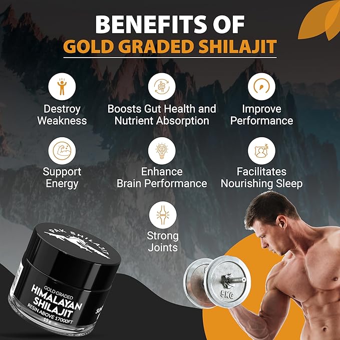 Pakshilajit® Pure Himalayan Shilajit Resin 45 Days Sun Dried &amp Gold Graded Shilajit Above 18000FT | Purified &amp Organic 85 Plus Natural Minerals Rich in Fulvic &amp Humic Acid for Men &amp