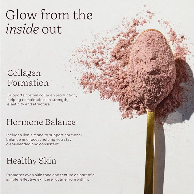 Aduna Organic Radiance Superfood Blend | 100% Natural Stir-in Blend With 10+ Superfoods for Skin Glow Collagen Support &amp Hormone Balance | Vegan Powder for Yogurt Juices &amp Smoothies | 250g