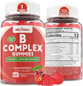 Vitamin B Complex Gummies Vegan Vitamin B Gummies with 2000 mcg Methyl B12 Methyl Folate | Plus Choline + Inositol Vitamin C + Zinc for Supports Energy Mood Immune Healthy Hair Skin - 60 Cts