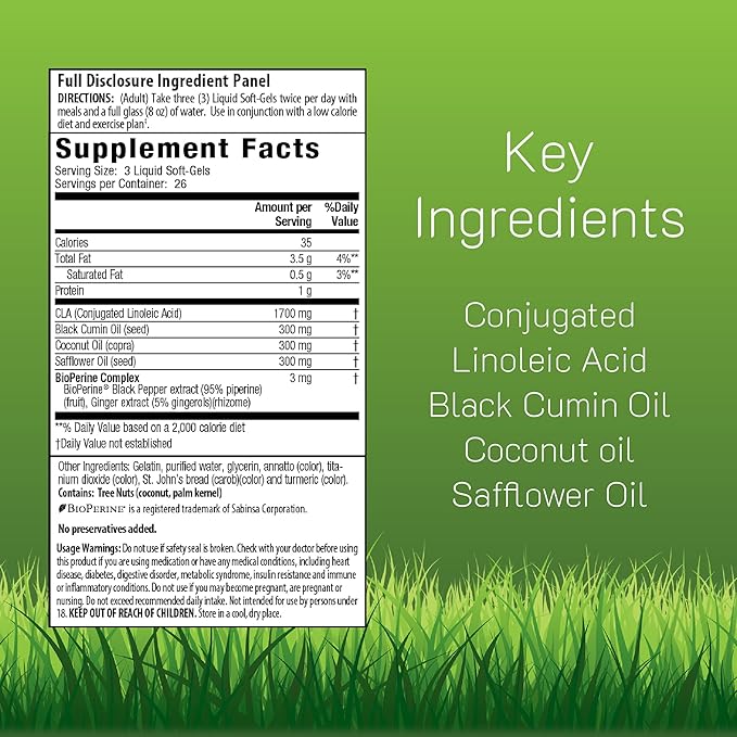 Irwin Naturals CLA Lean Body Fat Reduction – 80 Liquid Soft-Gels - 2 Pack