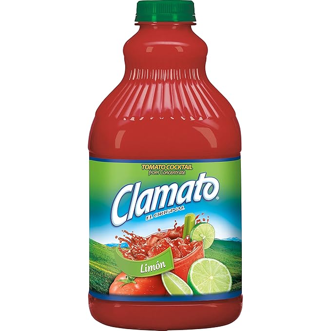 Clamato Limon Tomato Cocktail 64 fl oz bottle (Pack of 8) Zesty Citrus Mixer Authentic Flavor Perfect Mixer for Micheladas and Bloody Mary Drinks and other Cocktail Spirits