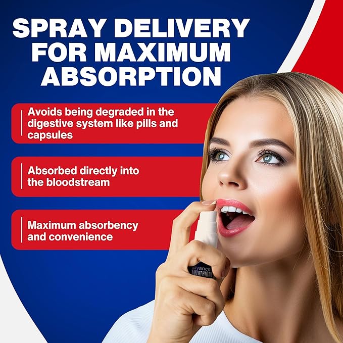 Liquid Liposomal Glutathione Spray - Maximum Absorption Glutathione Supplement with NAC Ashwagandha Glutamine Ascorbic Acid - Sublingual Easy Use - Immune &amp Detox Support - 4oz