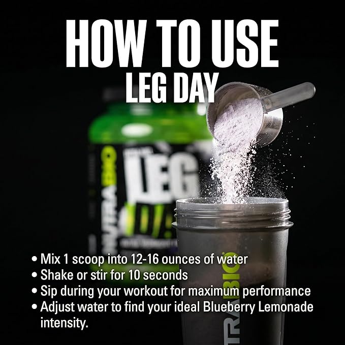 NutraBio Leg Day Intra Workout Powder – Advanced Carb Supplement with Cluster Dextrin &amp Electrolytes – Carb Powder with EAAs/BCAAs – Cyclic Dextrin for Performance – Blueberry Lemonade 20 Serving