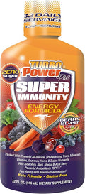 Liquid Vitamin Turbo Power Plus: 47 Vitamins Enzymes Vitamin D3 Vitamin A Vitamin C and Zinc for Men Women Teens and Kids