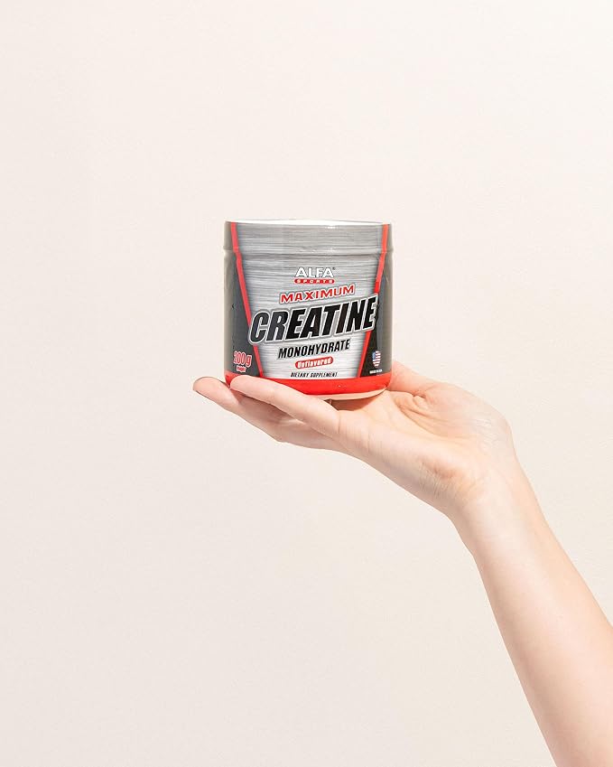 Alfa Sports Creatine Powder Formula – Unflavored Pure Creatine Supplement for Active Lifestyles 200g Jar