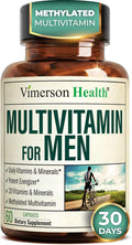 Multivitamin for Men with Methylated Vitamins and Chelated Minerals for Energy Focus and Immune Health – Premium Daily Mens Multivitamins &amp Multiminerals – 60 Capsules