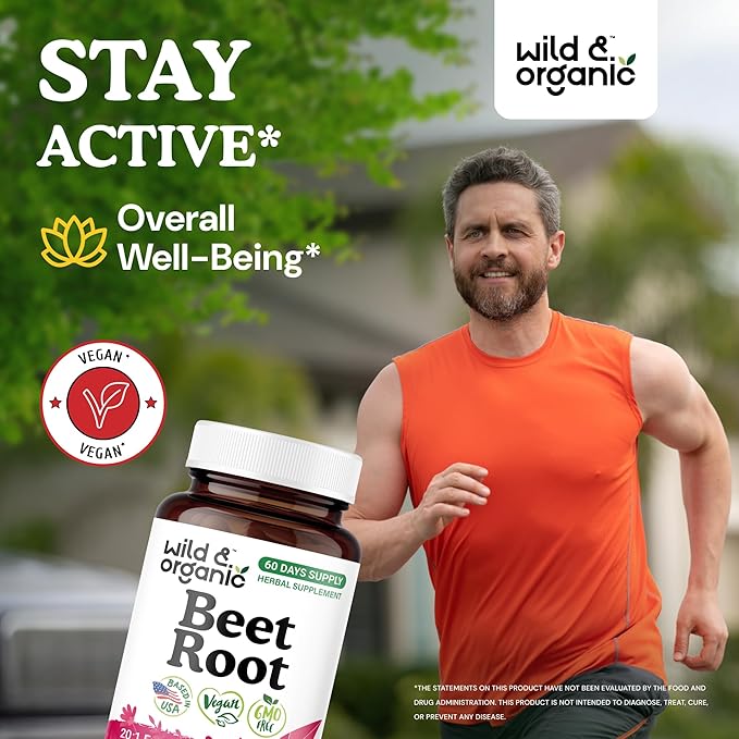 Wild &amp Organic Grape Seed Extract 60 Capsules &amp Beet Root 60 Capsules