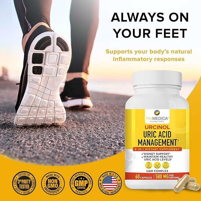 Urcinol Uric Acid Supplement for Joint Support - 60ct (Pack of 2) - Uric Acid Support Formula with Turmeric Root Acai Banaba Leaf Celery Seed Yucca Stalk