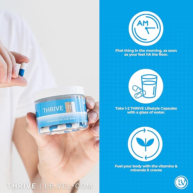 Le-Vel Thrive M Premium Lifestyle Capsules for Men – (1 Bottle (60 Servings))