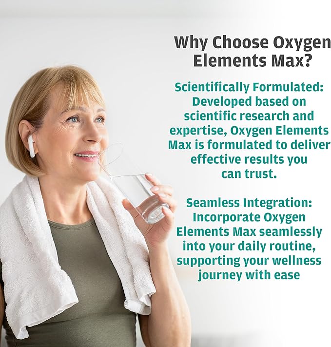 GHT Oxygen Elements Max Liquid Oxygen Drops in 1 Ounce Bottle Portable Supplement - Bolster Endurance and Stamina Cleanse Cells (3 Pack)