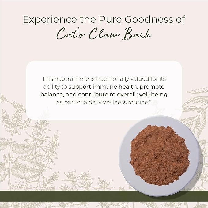 Starwest Botanicals Cat's Claw Bark Powder Wildcrafted - Dried Cat's Claw Herb for Tea Herbal Blends Smoothies &amp Baking Certified Kosher - Bulk 1 lb Bag