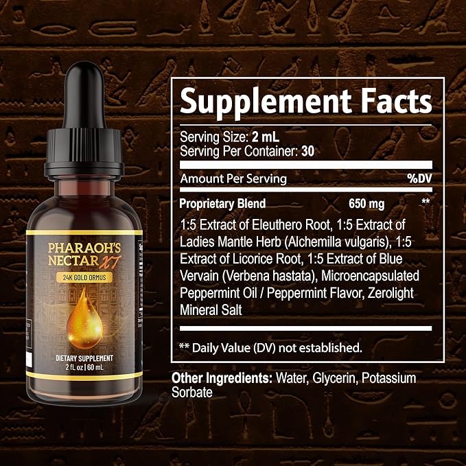 Ultra-Pure 99.9% Liquid Gold - 24K Monoatomic Gold Ormus - Third Eye Awakening Pineal Gland Decalcification Awaken DNA Unlock Light Speed Manifestation - Pharaoh's Nectar XT 3 Pack