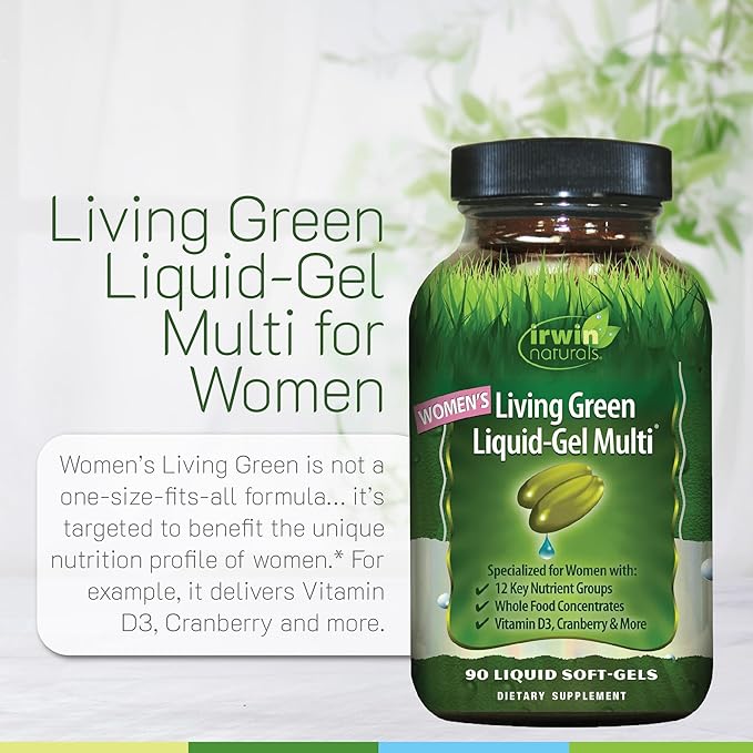 Irwin Naturals Living Green Liquid-Gel Multi for Women - 90 Liquid Soft-Gels