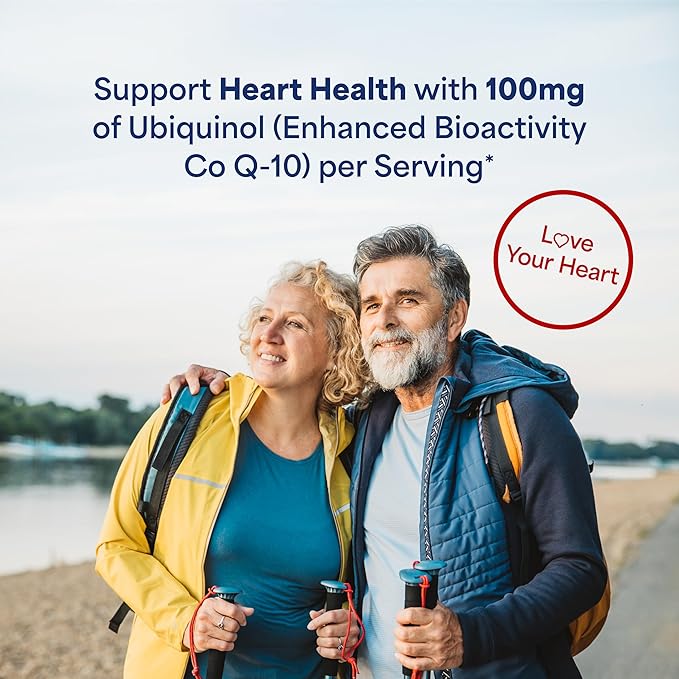 Puritan's Pride Next Gen Ubiquinol Coenzyme CoQ10 100mg Dietary Supplement for Heart Health Blood Pressure Oral Gum Health Aging and Cellular Energy Support 120 Servings Rapid Release Softgels