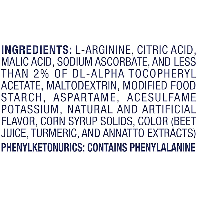 Arginaid Arginine Powder Drink Mix Formula with 4.5g L-arginine Per Serving Vitamin C &amp Vitamin E Cherry Flavor 0.32 Ounce Pack of 56