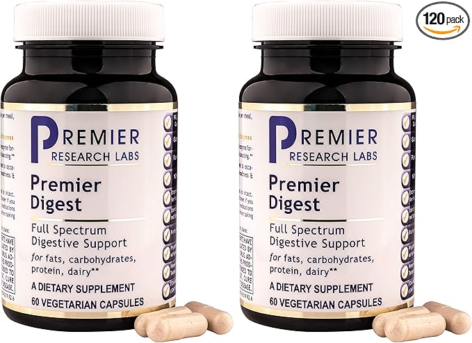 Premier Research Labs Premier Digest Dietary Supplement 60 capsules (2 Pack)