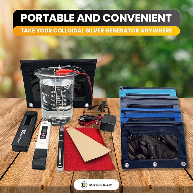 Enhanced 24V Ionic-Nano Colloidal Silver Generator Kit with 99.995% Pure Silver Wire – Just Add Distilled Water and a Jar!