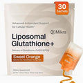 Mikra Glutathione+ Liposomal Antioxidant Supplement with CoQ10 &amp PQQ - Advanced Cellular Support for Energy Focus &amp Immune Health Support - Liquid Glutathione Supplement - 30 Single-dose Vial