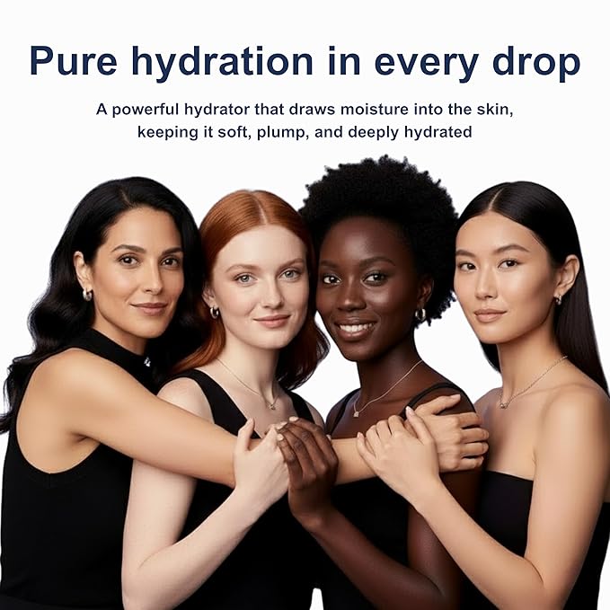 Hyaluronic Acid Serum with Vitamin B5 for Face | Lightweight Hydrating Face Serum for Dry &amp Sensitive Skin | 4 Types of HA at 2% with Vitamin C &amp E | Oil-Free &amp Fragrance-Free 4 fl oz