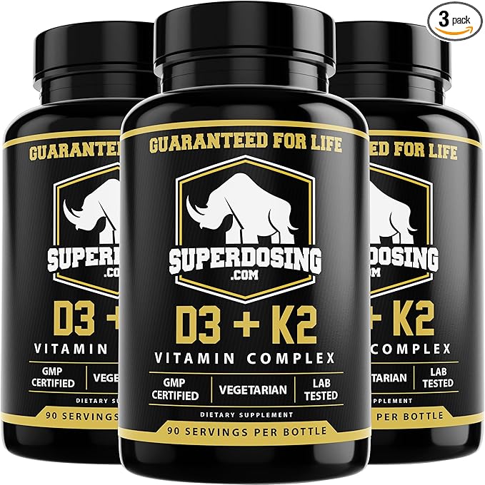 Best Value Max Strength 10000 iu Vitamin D3 and 1500 mcg Vitamin K2 Supplements 3 Bottle Pack. D3K2 Vitamins and Supplements for The Health. D3-K2 MK4 Capsules Best K2D3 Vitamin for Immune System
