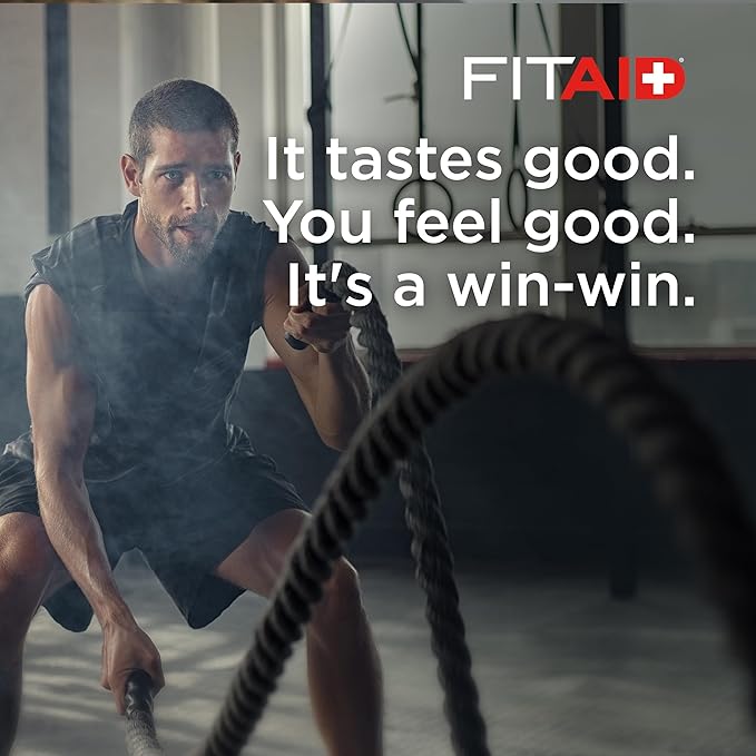 FITAID ZERO Keto-Friendly Number 1 Post-Workout Recovery Drink Contains Zero Sugar BCAA Glucosamine 5 Calories Fruit Punch 12 Fl Oz (Pack of 24) - Packaging May Vary