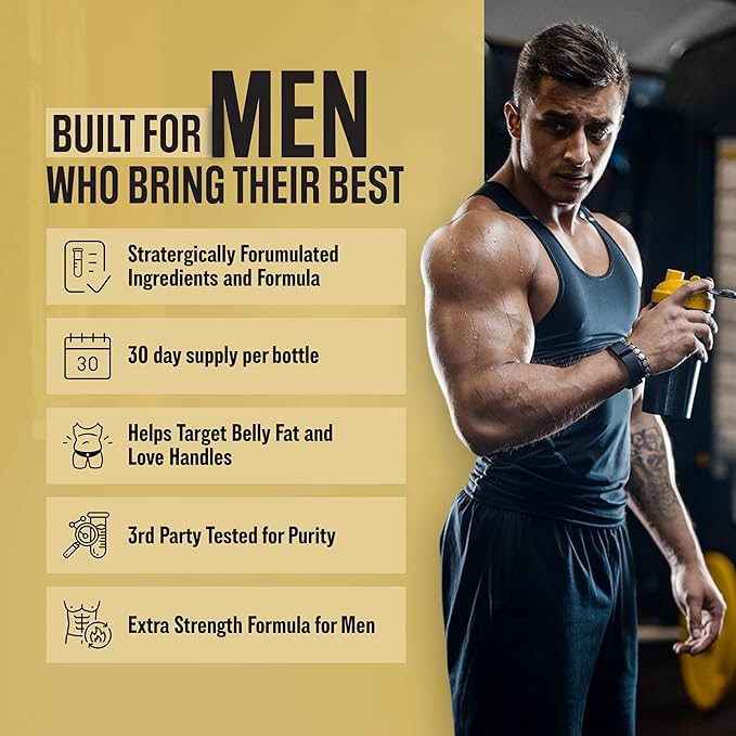 Male Performance Burner | GLP-1 Pathway Support + Fat Burner for Men | Helps Lose Weight Maintain Muscle Boost Energy | 3rd Party Tested Formula | 60 Unisex Weight Loss Pills All Adults