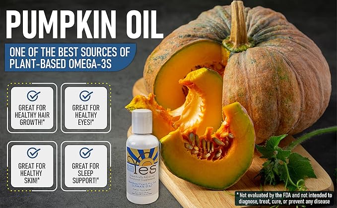 YES Plant-Based Omega 3-6-9 – Burpless Fish Oil Alternative with Flax Evening Primrose (GLA) Pumpkin Sunflower &amp Coconut Oil – Heart Skin Eye &amp Immune Support – Liquid 4oz