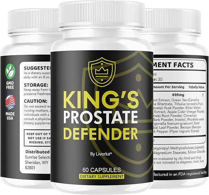 Kings Prostate Defender Capsules - Official Kings ProstateDefender Pills Advanced Supplement Support All Natural Formula for Overall Health &amp Wellness Reviews 60 Capsules for 1 Month