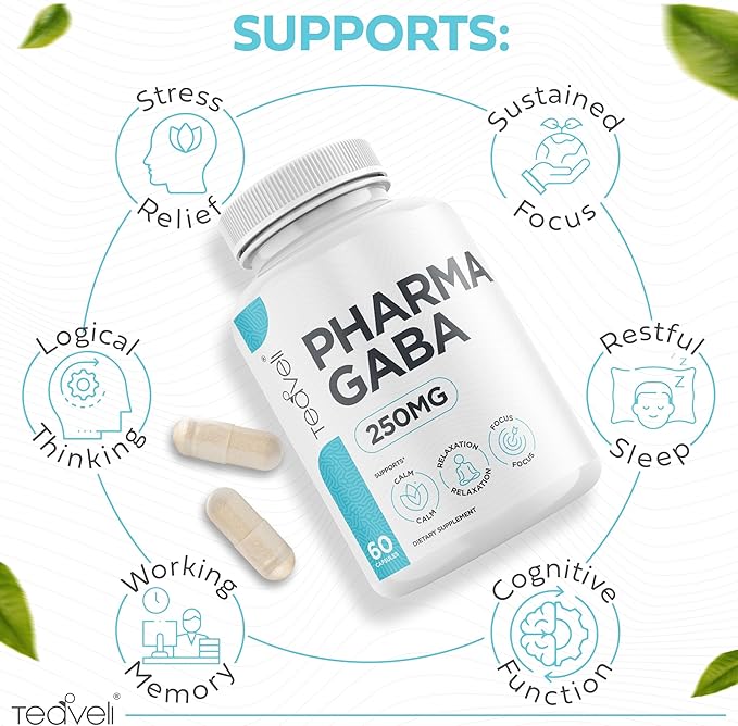 Teaveli Citicoline with Pharma GABA Capsules Bundle